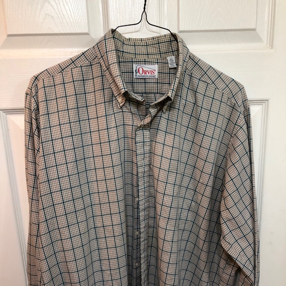 Vintage Orvis button-down size XXL plaid